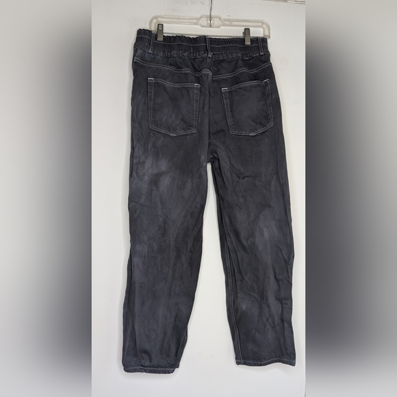 All Saints Hailey High-Rise Destroyed Tapered Jeans in Gray Wash - Picture 5 of 6